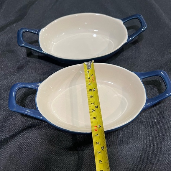 Swiss Pro Cookware Mini Shallow Baking Dish with Handles Blue Ombre - Picture 5 of 9